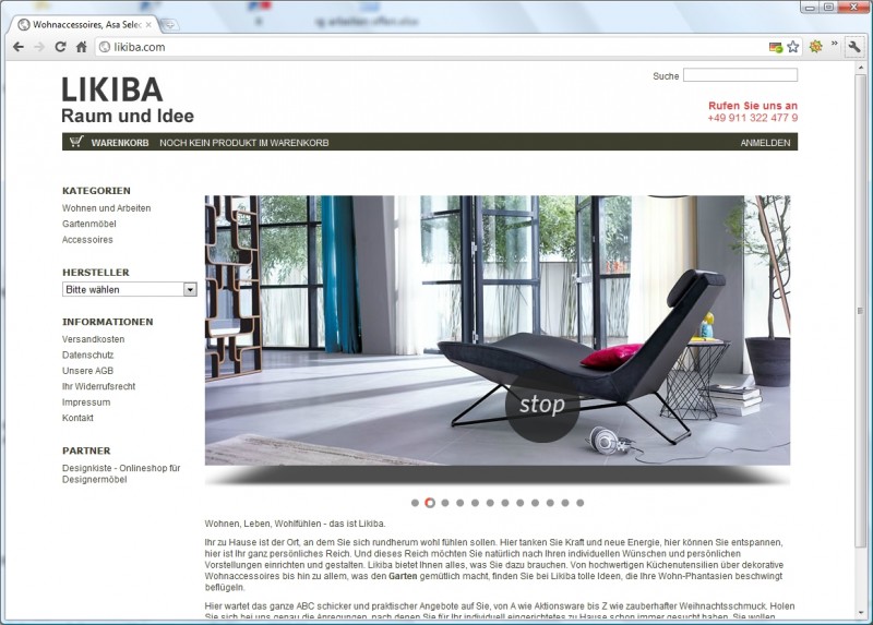 Onlineshop Designermöbel