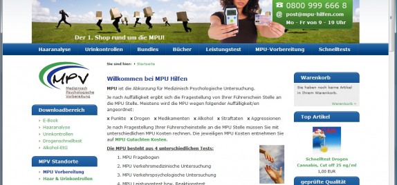 Onlineshop MPU Hilfen