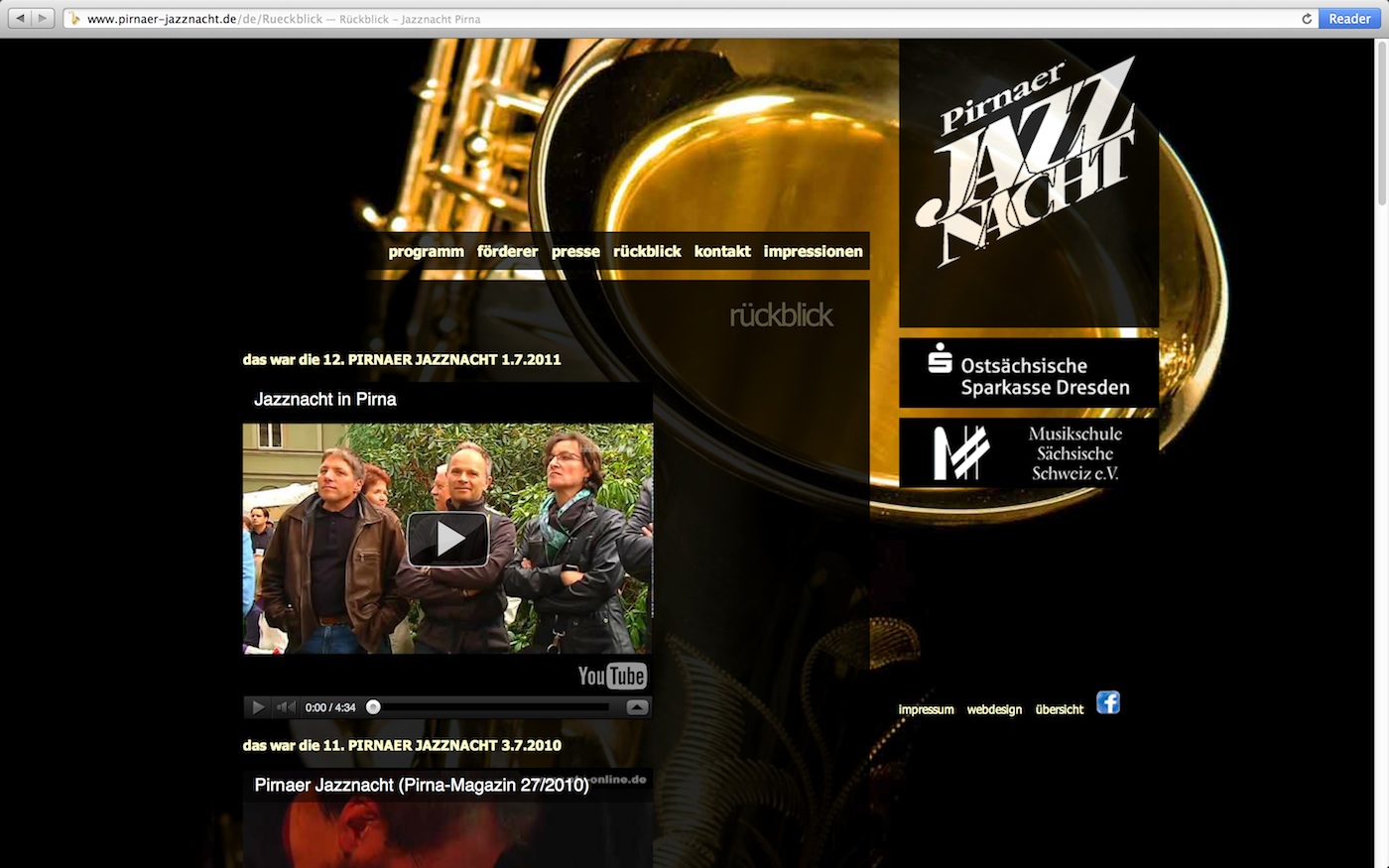 Webdesign Pirnaer Jazznacht