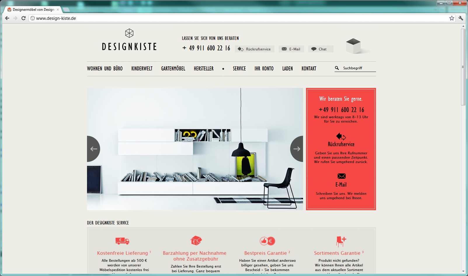 Relaunch Onlineshop Design-Kiste